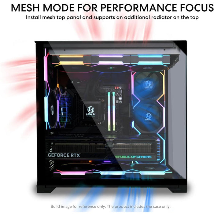 Lian Li O11 Vision Compact ATX Mid Tower Gaming Case - Black - PakByte Computers