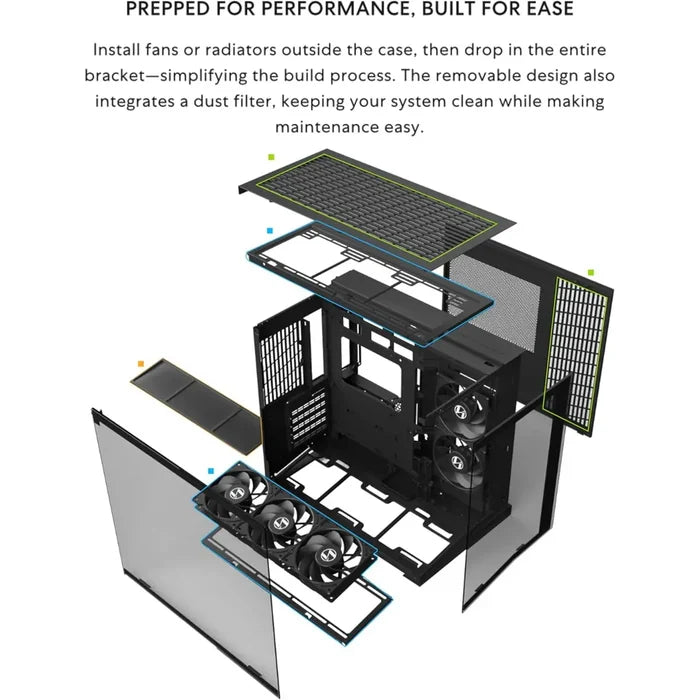Lian Li O11D Mini V2  ATX Mid-Tower Computer Case - Black - PakByte Computers