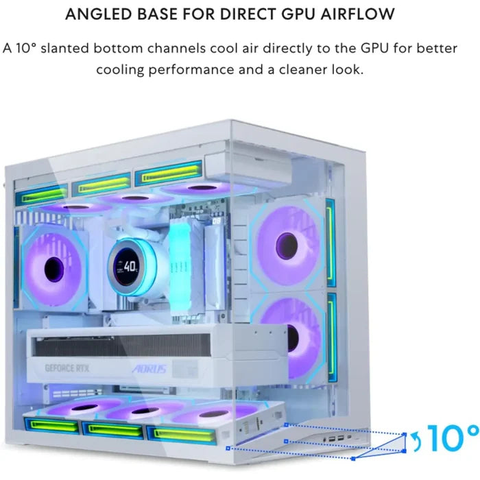 Lian Li O11D Mini V2 ATX Mid-Tower Computer Case - White - PakByte Computers