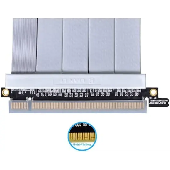 Lian Li-PW-PCI-4-60W 600mm PCI-e 4.0 Riser Cable White - PakByte Computers