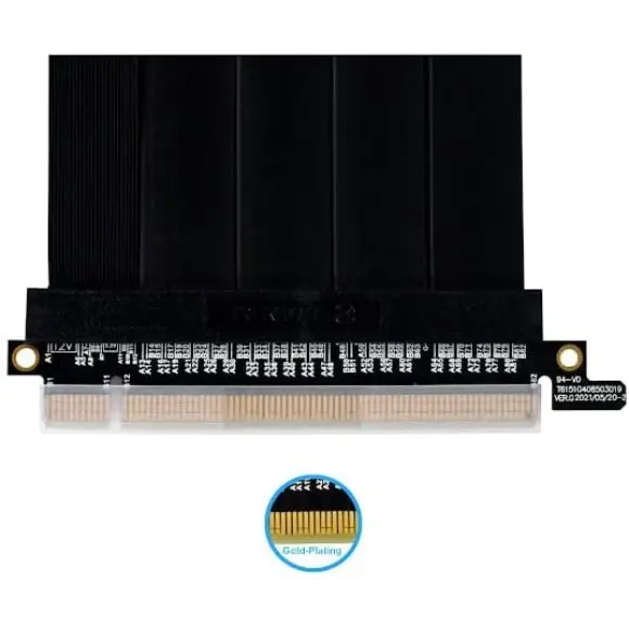 Lian Li PW-PCI-4-60X 600mm PCI-e 4.0 Riser Cable Black - PakByte Computers