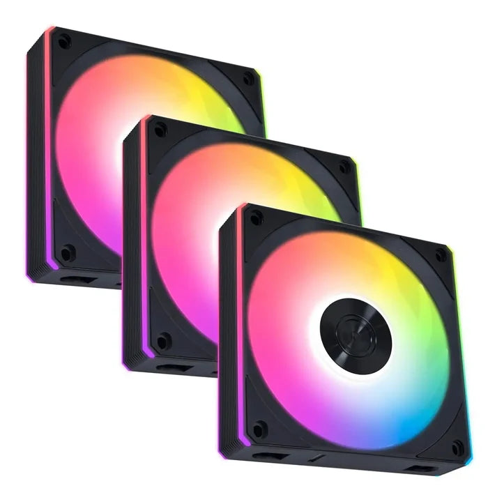Lian Li UNI Fan CL120 ARGB 120mm PWM Fans - Triple Pack Reverse Blade - Black