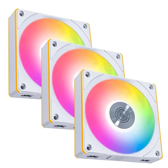 Lian Li UNI Fan CL120 ARGB 120mm PWM Fans - Triple Pack Reverse Blade - White
