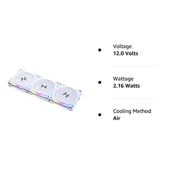 Lian Li UNI Fan SL 120 V2 TRIPLE PACK - White - PakByte Computers