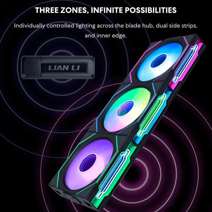 Lian Li UNI Fan SL-Infinity 120mm ARGB - Triple Pack - White - PakByte Computers