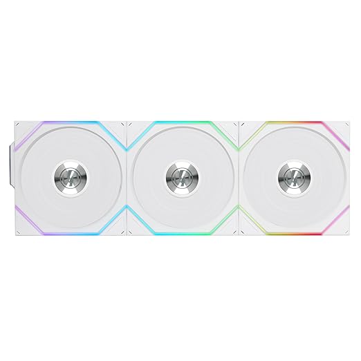 Lian Li UNI Fan TL LCD Wireless 120 Triple Pack ARGB Fan - White - PakByte Computers