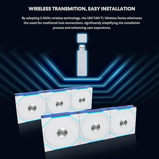 Lian Li UNI Fan TL LCD Wireless 120 Triple Pack ARGB Fan - White - PakByte Computers