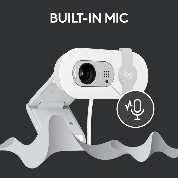 Logitech Brio 100 Full HD 1080p Webcam - White - PakByte Computers