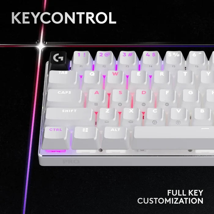 Logitech G Pro X 60 Lightspeed Wireless 60% Gaming Keyboard - White (Tactile Switches) - PakByte Computers