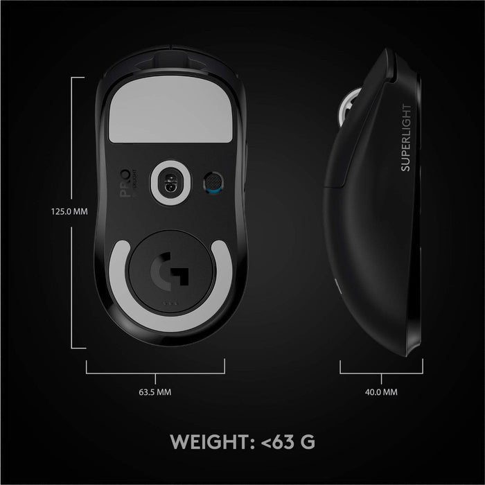 Logitech G PRO X Superlight Wireless Gaming Mouse - Black - PakByte Computers
