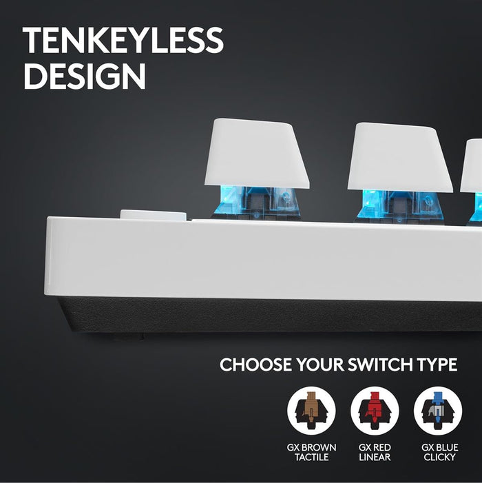 Logitech G Pro X TKL Lightspeed Wireless Mechanical Gaming Keyboard - White