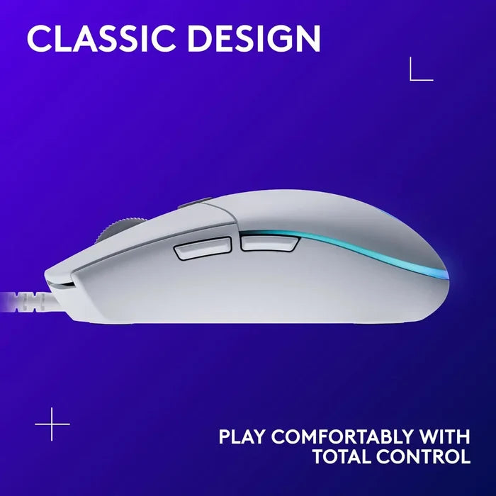 Logitech G203 Lightsync Wired Gaming Mouse - White - PakByte Computers