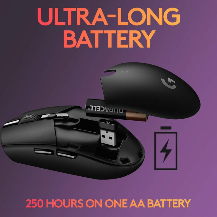 Logitech G304 HERO Lightspeed Wireless Gaming Mouse - Black - PakByte Computers