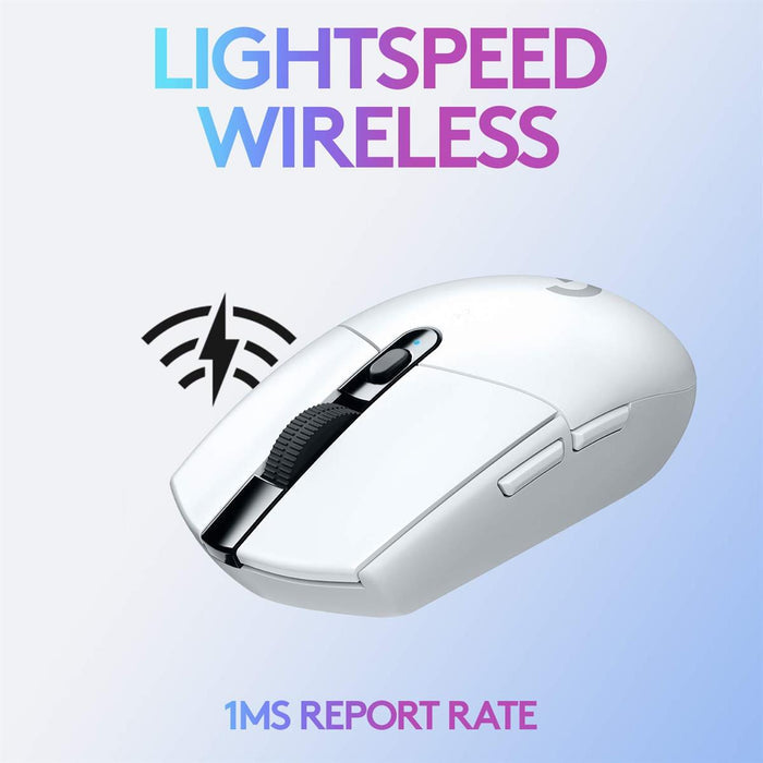 Logitech G304 HERO Lightspeed Wireless Gaming Mouse - White - PakByte Computers