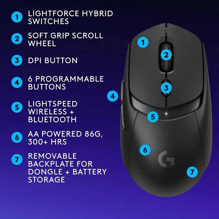 Logitech G309 Lightspeed Wireless Gaming Mouse - Black - PakByte Computers