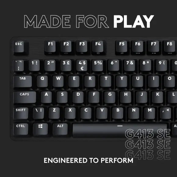 Logitech G413 SE Full-Size Mechanical Gaming Keyboard- Black - PakByte Computers
