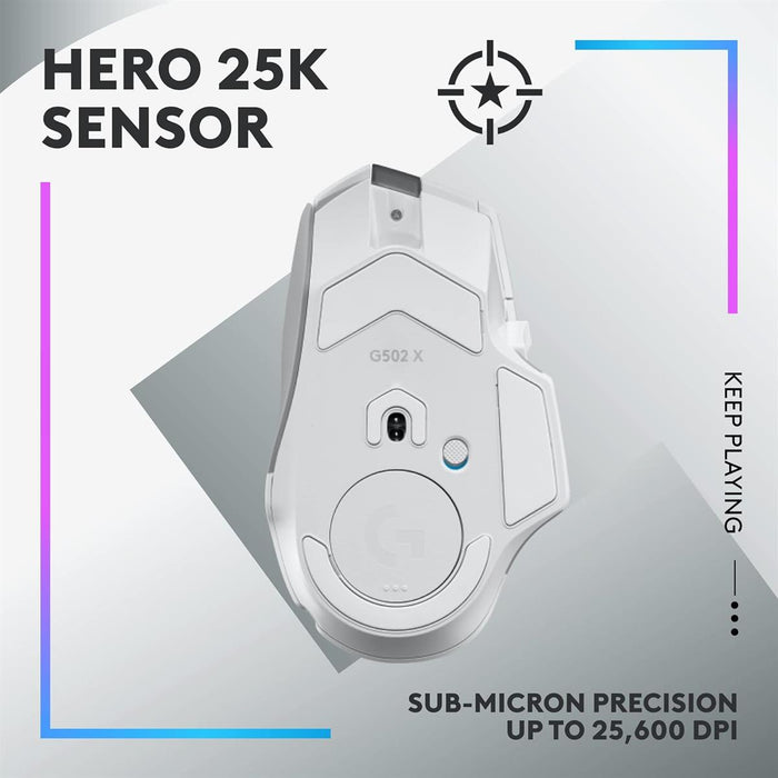 Logitech G502 X Plus Lightspeed RGB Wireless Gaming Mouse - White - PakByte Computers