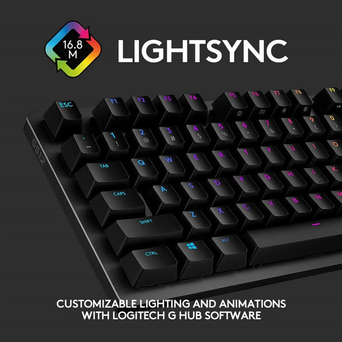 Logitech G512 Carbon RGB Mechanical Gaming Keyboard - GX Brown Tactile: 920-009354 - PakByte