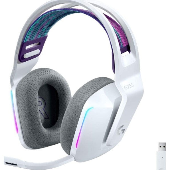 Logitech G733 LIGHTSPEED Wireless RGB Gaming Headset (White) - PakByte Computers