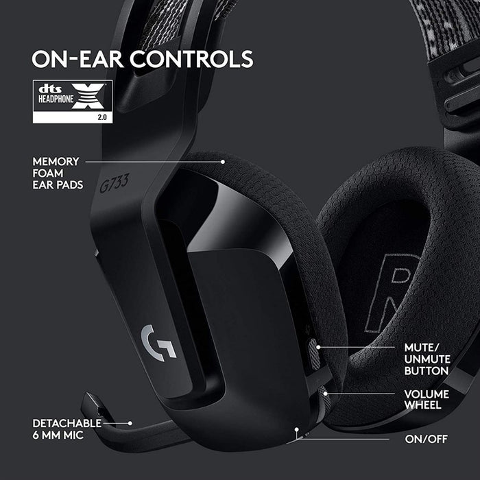 Logitech G733 RGB Lightspeed Wireless Gaming Headset (Black) - PakByte Computers