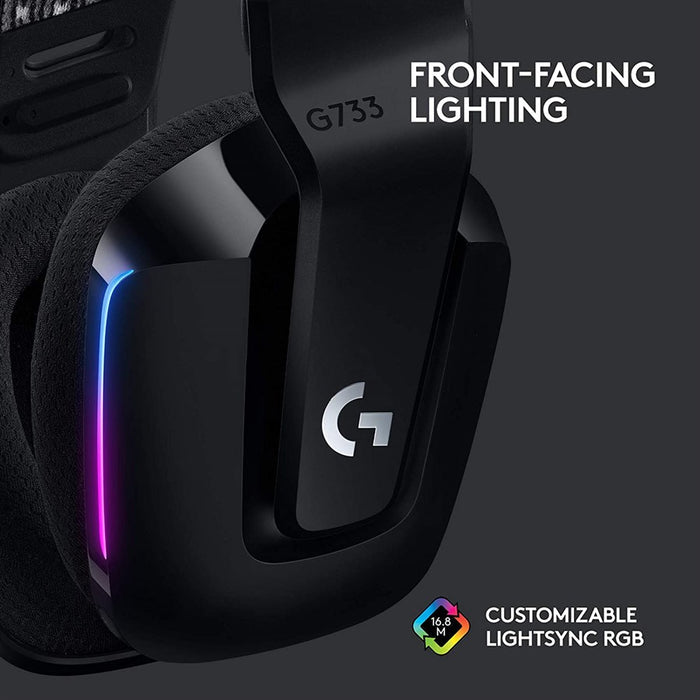 Logitech G733 RGB Lightspeed Wireless Gaming Headset (Black) - PakByte Computers