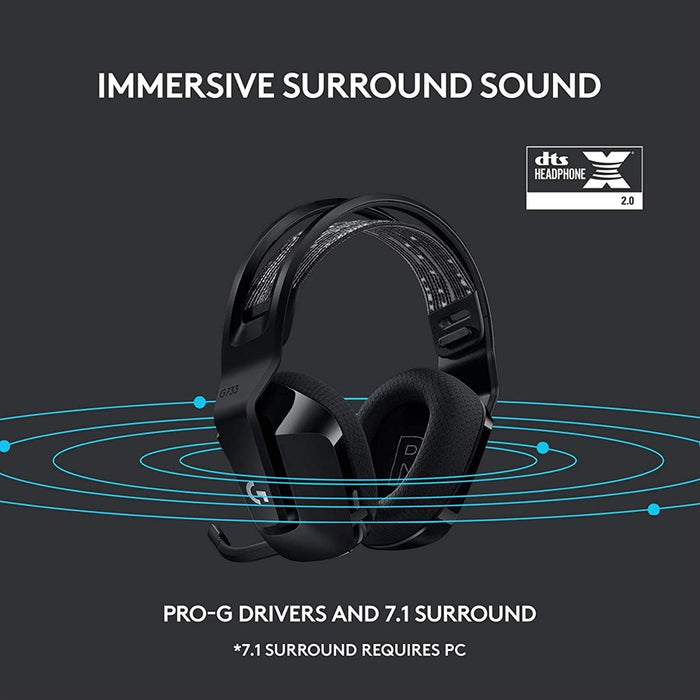 Logitech G733 RGB Lightspeed Wireless Gaming Headset (Black) - PakByte Computers