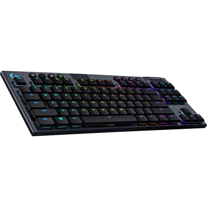 Logitech G915 TKL Lightspeed Wireless Gaming Keyboard, Clicky Switches - Black - PakByte Computers