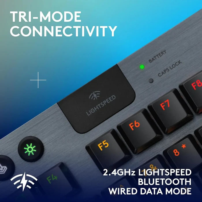 Logitech G915 X Lightspeed TKL Wireless Mechanical Gaming Keyboard -  Black (GL Clicky Switches) - PakByte Computers