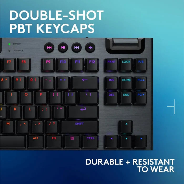 Logitech G915 X Lightspeed TKL Wireless Mechanical Gaming Keyboard -  Black (GL Clicky Switches) - PakByte Computers