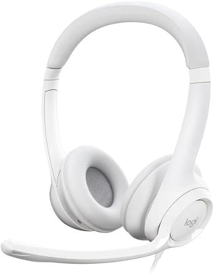 Logitech ClearChat Comfort/USB Headset H390 (White) - PakByte
