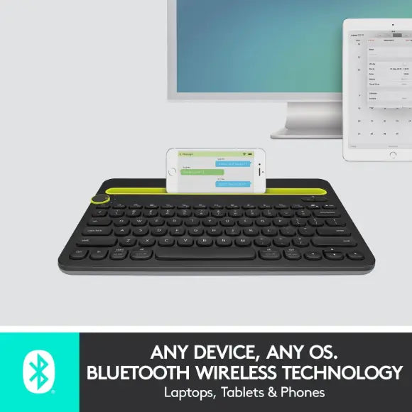 Logitech K480 Wireless Multi-Device Keyboard - BLACK - PakByte Computers