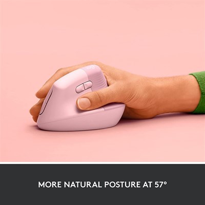 Logitech LIFT VERTICAL Wireless MOUSE - Rose - PakByte