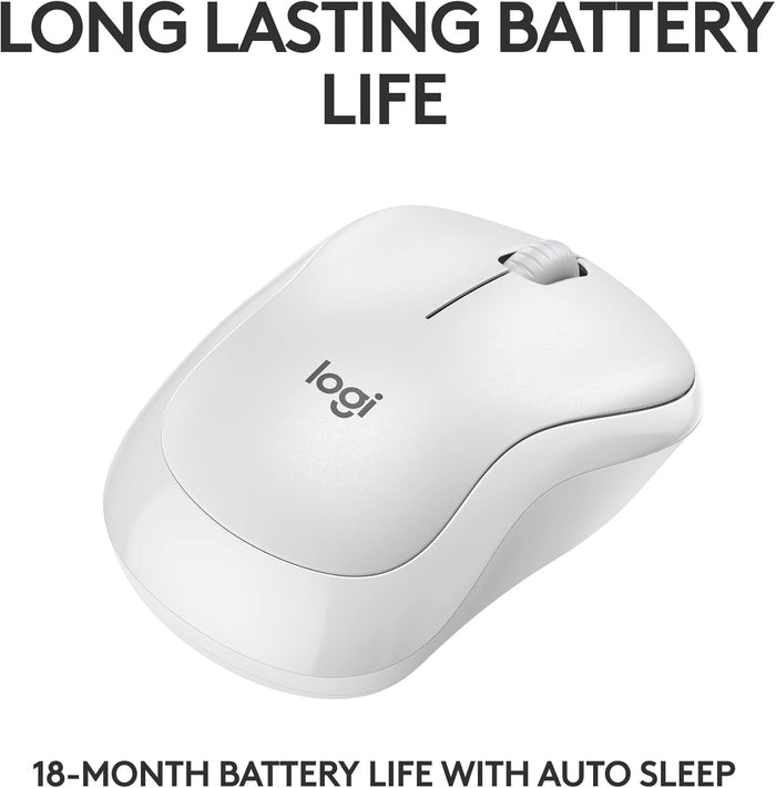 Logitech M240 Silent Bluetooth Mouse - White (910-007123) - PakByte