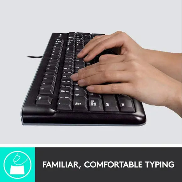 Logitech MK120 Wired Keyboard and Mouse Combo - Black - PakByte Computers