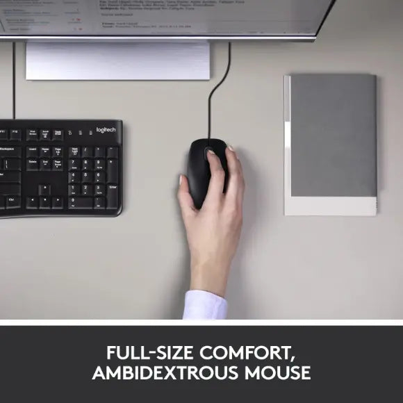 Logitech MK120 Wired Keyboard and Mouse Combo - Black - PakByte Computers