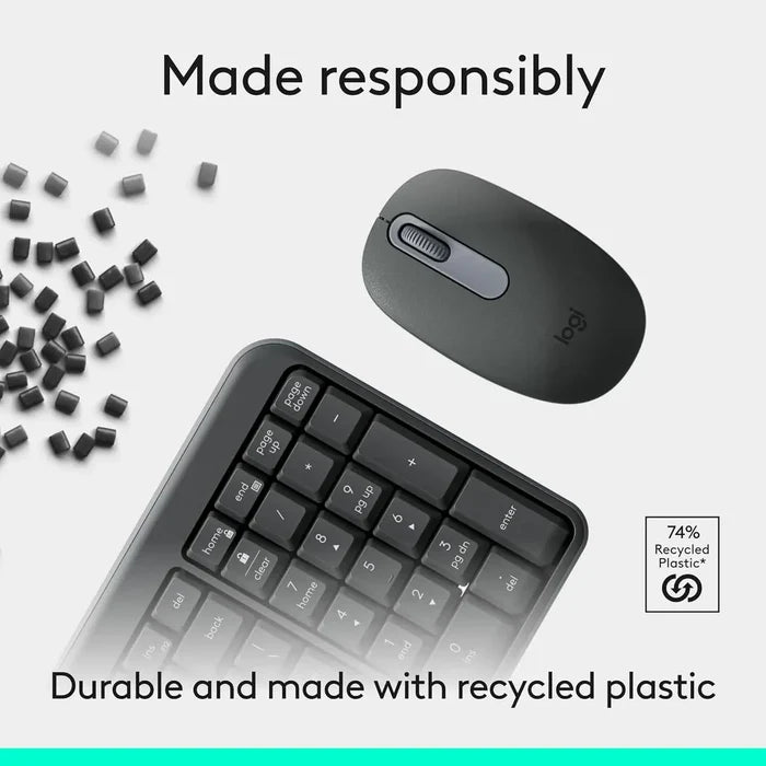 Logitech MK250 Bluetooth Wireless Mouse and Keyboard - Graphite