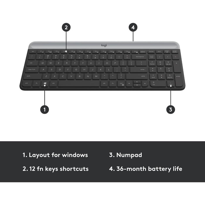 Logitech MK470 Slim Wireless Keyboard and Mouse Combo - PakByte Computers