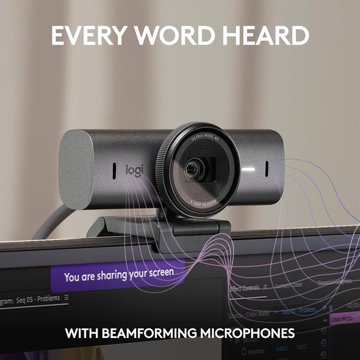 Logitech MX BRIO Master Series 4K Ultra HD Collaboration and Streaming Webcam 960-001548 Graphite - PakByte