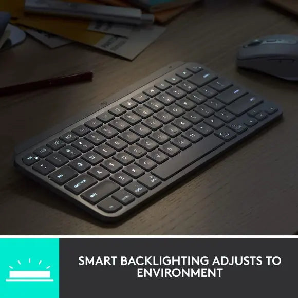 Logitech MX Keys Mini Wireless Keyboard - Graphite - PakByte Computers