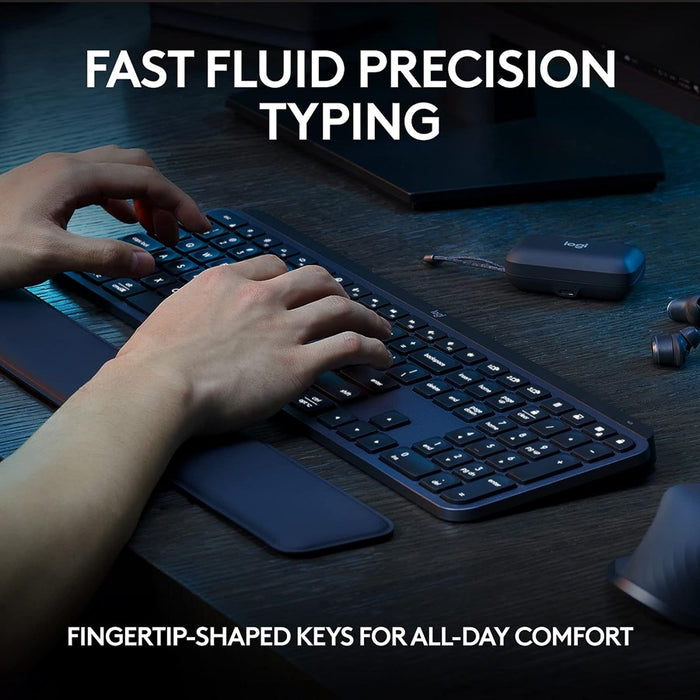 Logitech MX KEYS S Advanced Wireless Illuminated Keyboard | Graphite | 920-011563 - PakByte