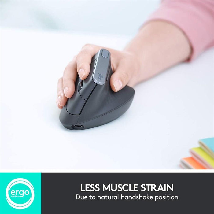 Logitech MX Vertical Advanced Ergonomic Mouse - Black - PakByte Computers
