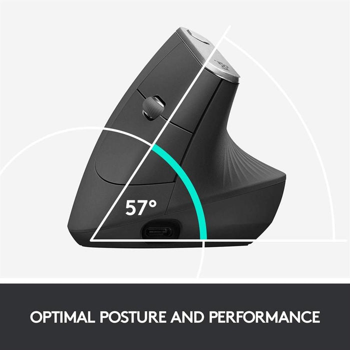 Logitech MX Vertical Advanced Ergonomic Mouse - Black - PakByte Computers