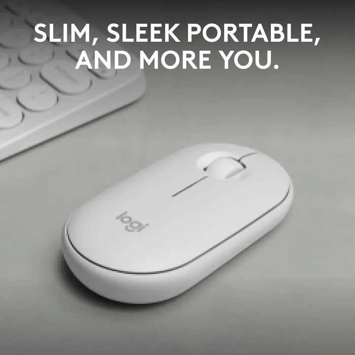 Logitech Pebble Mouse 2 M350s Slim Bluetooth Wireless Mouse – Tonal White - PakByte