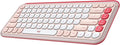 Logitech POP Icon Keys Bluetooth Keyboard - Rose 920-013085 - PakByte