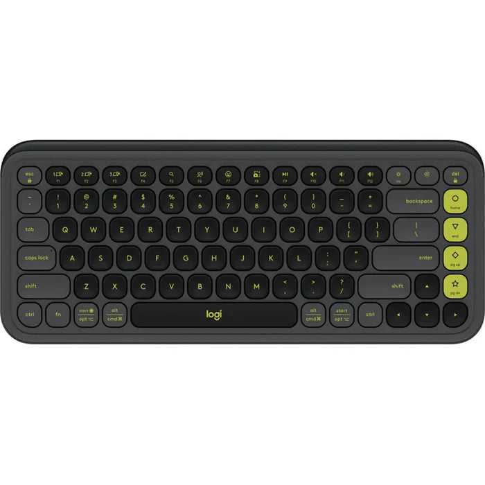 Logitech POP Icon Keys Compact Wireless Keyboard - Black & Green - PakByte Computers