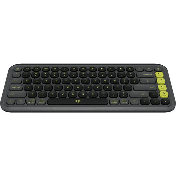Logitech POP Icon Keys Compact Wireless Keyboard - Black & Green - PakByte Computers
