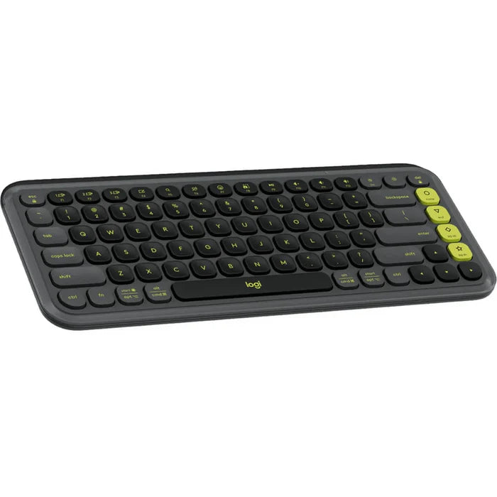 Logitech POP Icon Keys Compact Wireless Keyboard - Black & Green - PakByte Computers
