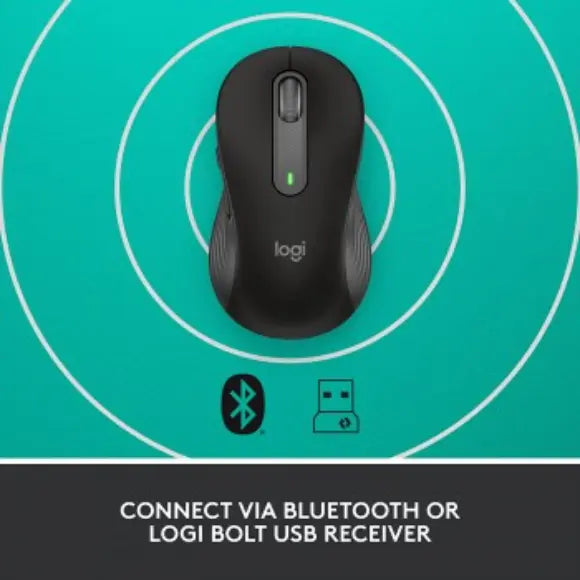 Logitech Signature M650 Medium Size Wireless Mouse - Black - PakByte Computers