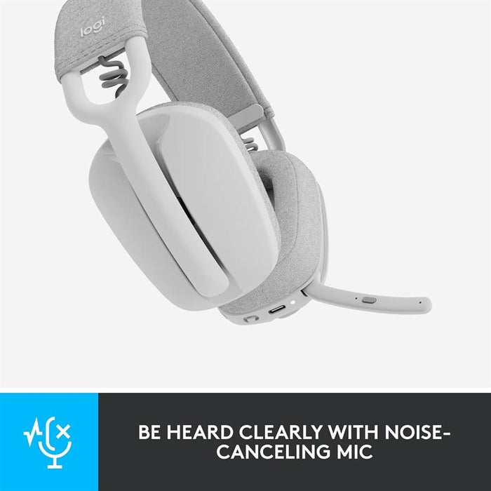 Logitech ZONE VIBE 100 Lightweight Wireless Headphones (Off-White) - PakByte Computers