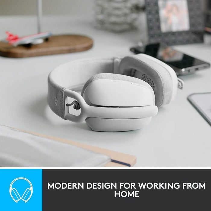 Logitech ZONE VIBE 100 Lightweight Wireless Headphones (Off-White) - PakByte Computers